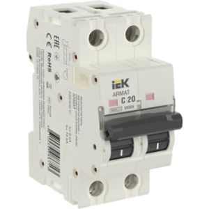 IEK ARMAT Автоматический выключатель M06N 2P C 20А - AR-M06N-2-C020 IEK ARMAT Автоматический выключатель M06N 2P C 20А - AR-M06N-2-C020