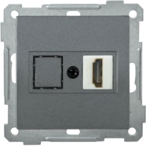 IEK Розетка HDMI РHDMI-0-Б BOLERO антрацит - EHB10-K95 IEK Розетка HDMI РHDMI-0-Б BOLERO антрацит - EHB10-K95