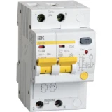 IEK Дифференциальный автоматический выключатель АД12М 2Р С20 30мА