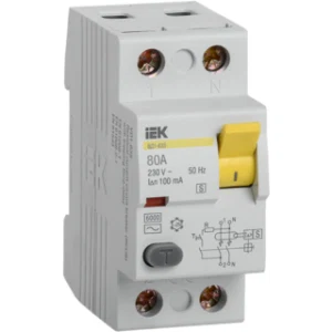 IEK Выключатель дифференциальный (УЗО) ВД1-63S 2Р 80А 100мА - MDV12-2-080-100 IEK Выключатель дифференциальный (УЗО) ВД1-63S 2Р 80А 100мА - MDV12-2-080-100